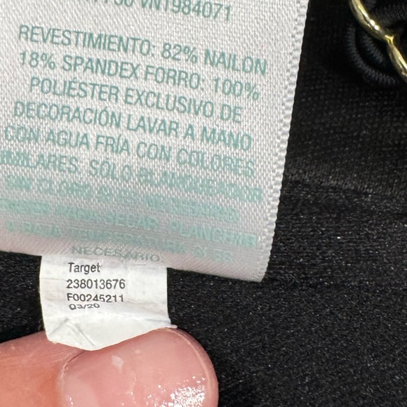 NWOT Kona sol black crochet flounce high coverage one piece swimsuit size S - Picture 7 of 9